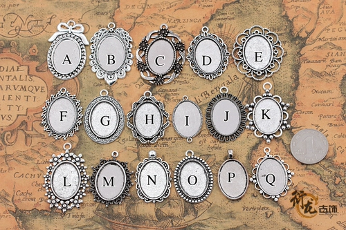 Аксессуар, серебряные аксессуары, металлическая подвеска, браслет, ожерелье, материал, 18×25мм, D16