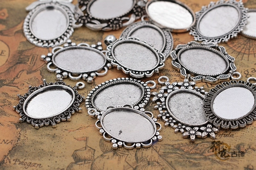 Аксессуар, серебряные аксессуары, металлическая подвеска, браслет, ожерелье, материал, 18×25мм, D16