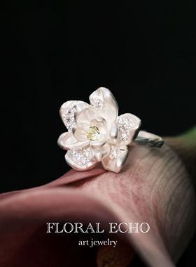 風来茉莉香|芙音 原创茉莉戒指960银轻奢高级感戒指女小众设计