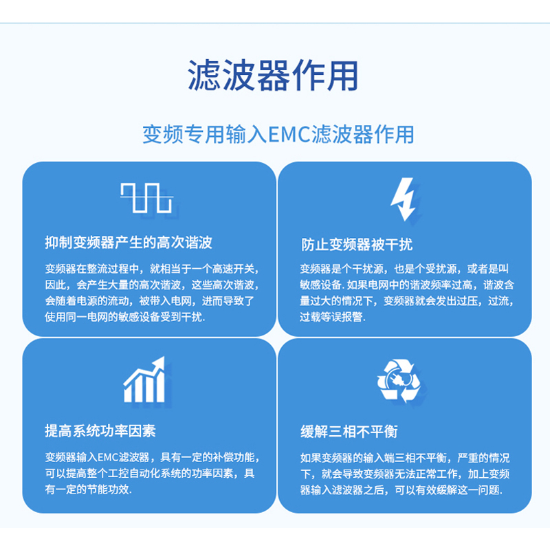 言恩变频器专用电源滤波器三相EMC输入输出380V抗干扰抑制谐波 - 图1