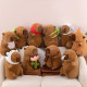 Ugly cute Kapibala plush toy air conditioner is folded with two-in-one doll blanket dual-purpose folding storage capybara dolls