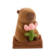 Ugly cute Kapibala plush toy air conditioner is folded with two-in-one doll blanket dual-purpose folding storage capybara dolls