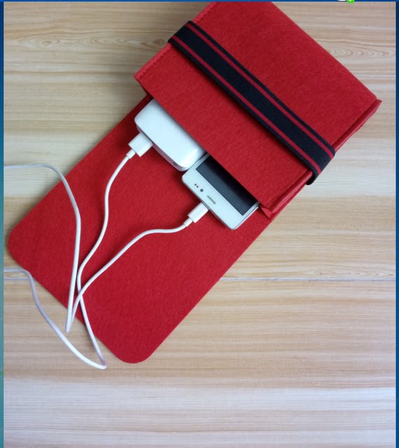 Felt power bank bag mouse digital storage bag