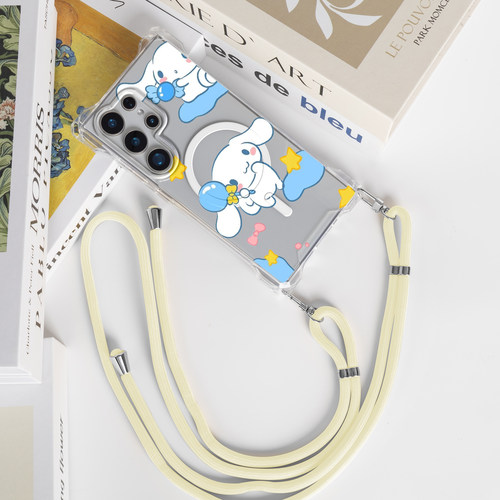 大耳狗Magsafe磁吸四角开孔手机壳 适用三星S26ULTRA斜挎挂绳S26plus S26防摔S25ULTRA S24ULTRA S23玉桂狗 - 图3