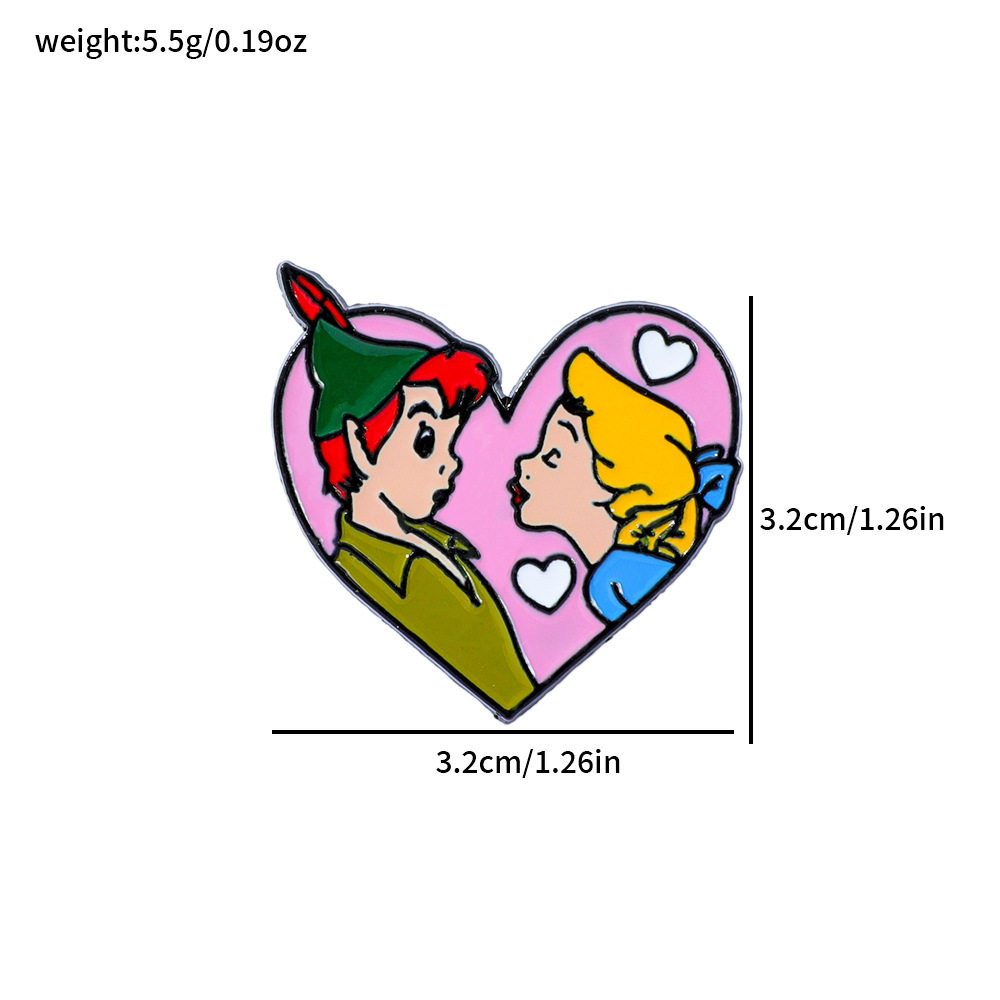 欧美影视卡通人物金属徽章爱心造型小狗情侣合金胸针配饰别针装饰,淘宝优惠券,粉丝福利购,淘宝优惠卷