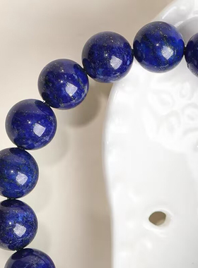 收藏级天然青金石手链青金蓝色