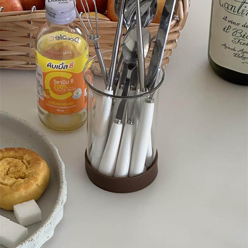 百搭餐具~简约白色陶瓷手柄不锈钢餐具刀叉筷子打蛋器餐具套装,淘宝优惠券,粉丝福利购,淘宝优惠卷