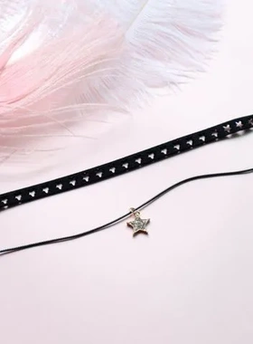 时尚项链黑色项圈合集CHOKER4锁骨链短款毛衣链蕾丝颈链