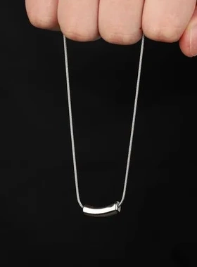 项链禁欲百搭男简约钛钢潮设计轻奢吊坠高级感男生男士小众蛇骨链