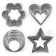 Stainless steel flower center combination set cake mold baking tools round creative cookie mold star diy mousse circle