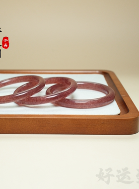 天然草莓晶细手镯百搭送女友