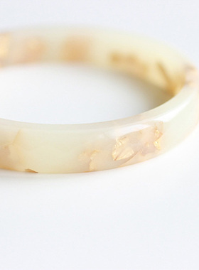 切面树脂银箔手镯定制