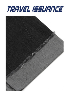 磨破宽松vibe牛仔七分裤短裤