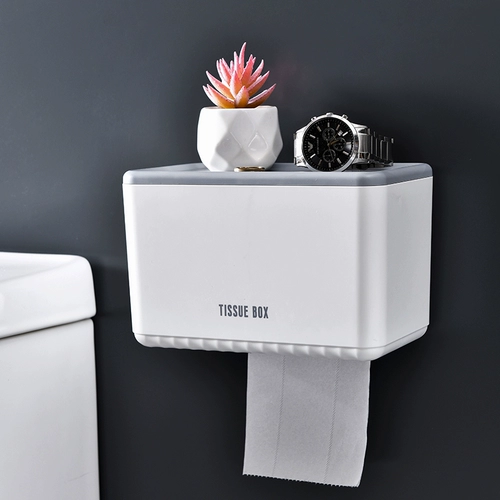 Санитарная бумажная коробка ткани для водонепроницаемой пунш -пунш -туалет туалет, бумага -стена -домашнее использование рука натирая бумажная полка