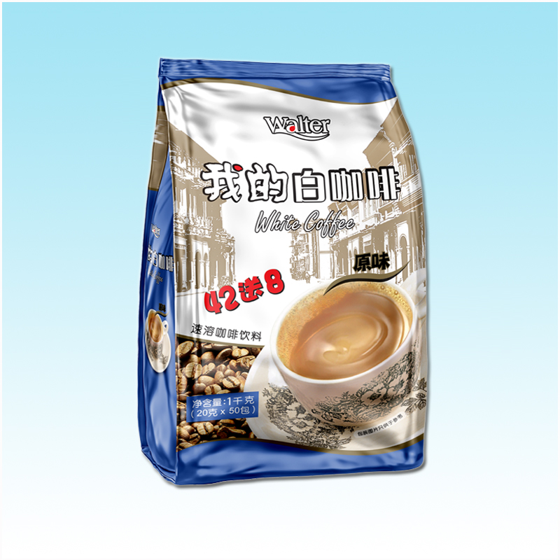我的白咖啡原味1000g马来西亚原装进口三合一速溶咖啡粉50条袋装 - 图2