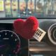 Heart-shaped car stickers, car decorations, high-end center console, passenger car atmosphere, cute plush