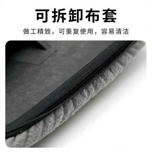汽车前挡玻璃内擦工具麂皮绒珊瑚绒布套清洁刷去污除雾刷工具神器 - 图2