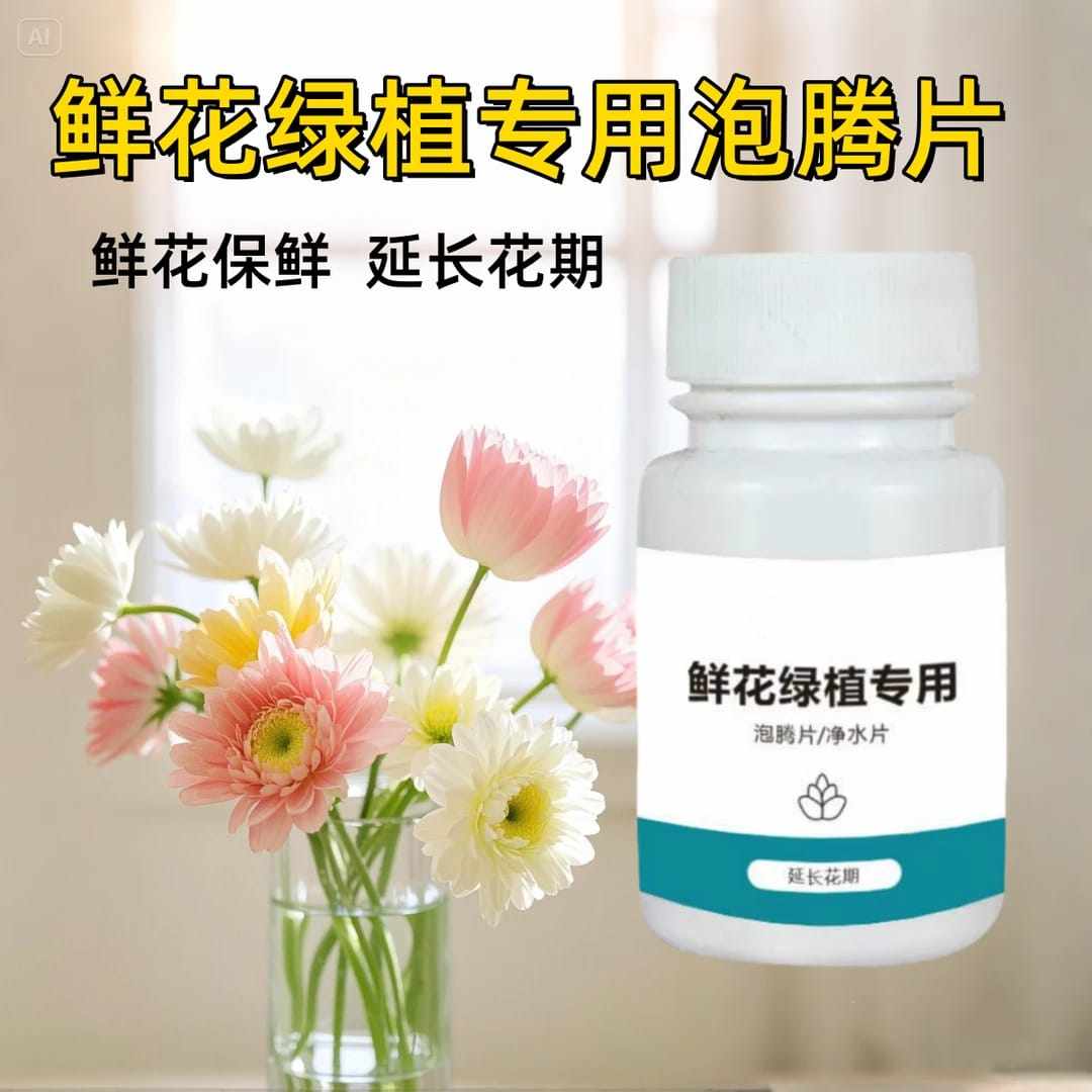 二氧化氯鲜花泡腾片84幼儿园养花绿植专用杀菌片插花卉切花保鲜剂,淘宝优惠券,粉丝福利购,淘宝优惠卷