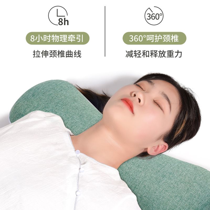 艾草枕头纯艾颈椎枕睡觉专用护颈助睡眠家用艾灸颈部艾绒骨头枕头 - 图0