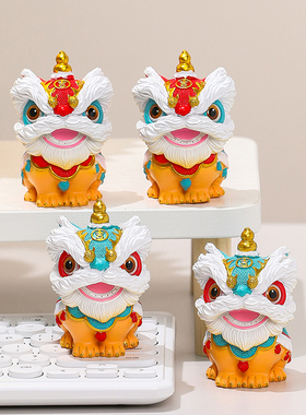 新年醒狮树脂摆件礼盒伴手礼