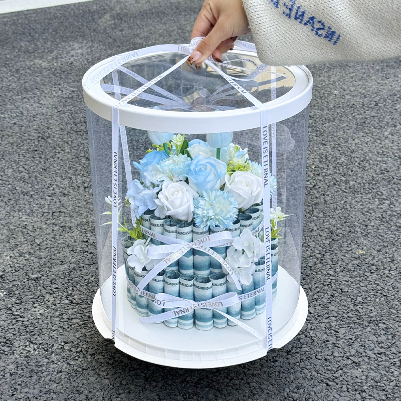 手工创意diy有钱花蛋糕花束礼盒惊喜送女朋友老婆生日情人节礼物