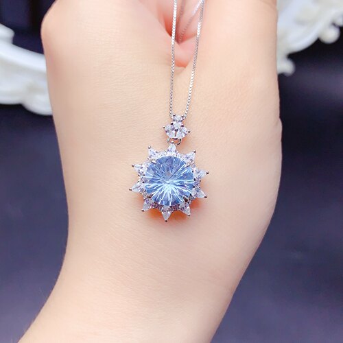 烟花切托帕石吊坠，主石尺寸10mm - 图0