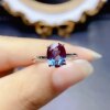 Alexander ring, pure sparkling, super beautiful, color changing, S925 silver set with 7*9mm