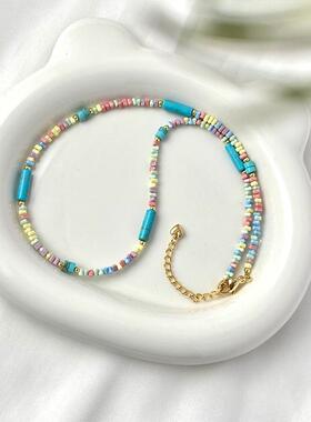 国潮简约小众百搭高级项链贝珠