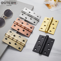 Solid 304 stainless steel ball bearing wood door flat open hinge thickened load-bearing room door hinge 4 inch pay off