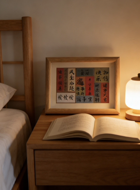 8寸相框摆台照片书法定制diy高级感玻璃立体木质画框空框装裱挂墙