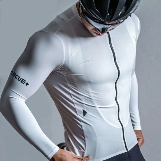 CRCUE秋冬季长袖薄款长袖加绒骑行服上衣套装公路山地车骑行服