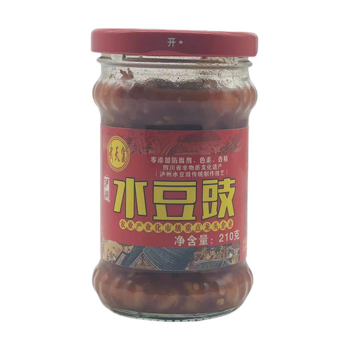 四川泸州特产风味水豆豉210g麻辣豆鼓下饭菜豆鼓罐头香辣酱下饭菜 - 图1