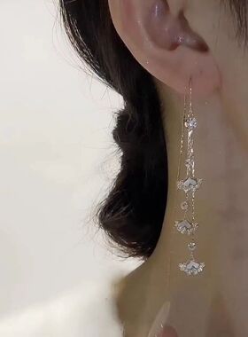 超仙银杏叶流苏耳线女