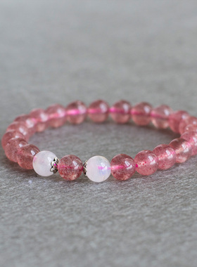 妞妞强力桃花天然草莓晶简约