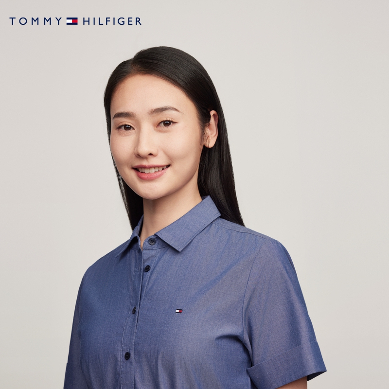 【系带收腰】Tommy 24春夏女装纯棉挺括轻薄显瘦衬衫连衣裙41614 - 图3