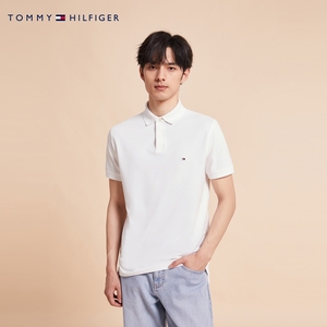 【透气舒适】Tommy 男珠地网眼净色小绣标商务短袖POLO衫78J8445