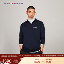 Tommy 23 new autumn and winter mens clothing double-sided cloth embroidery commuter loose long sleeve POLO shirt MW0MW33284