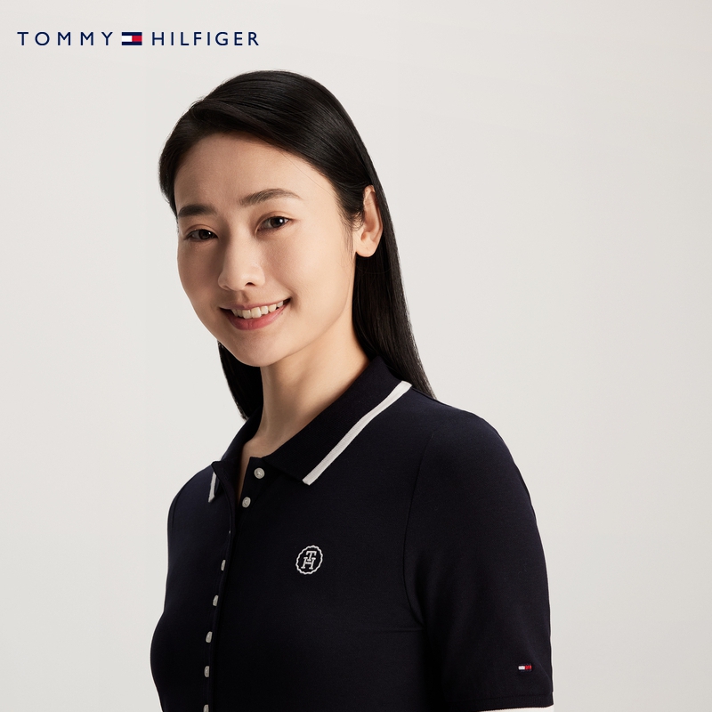 【Kendall同款】Tommy24春夏女莱赛尔微弹修身POLO连衣裙41275 - 图3