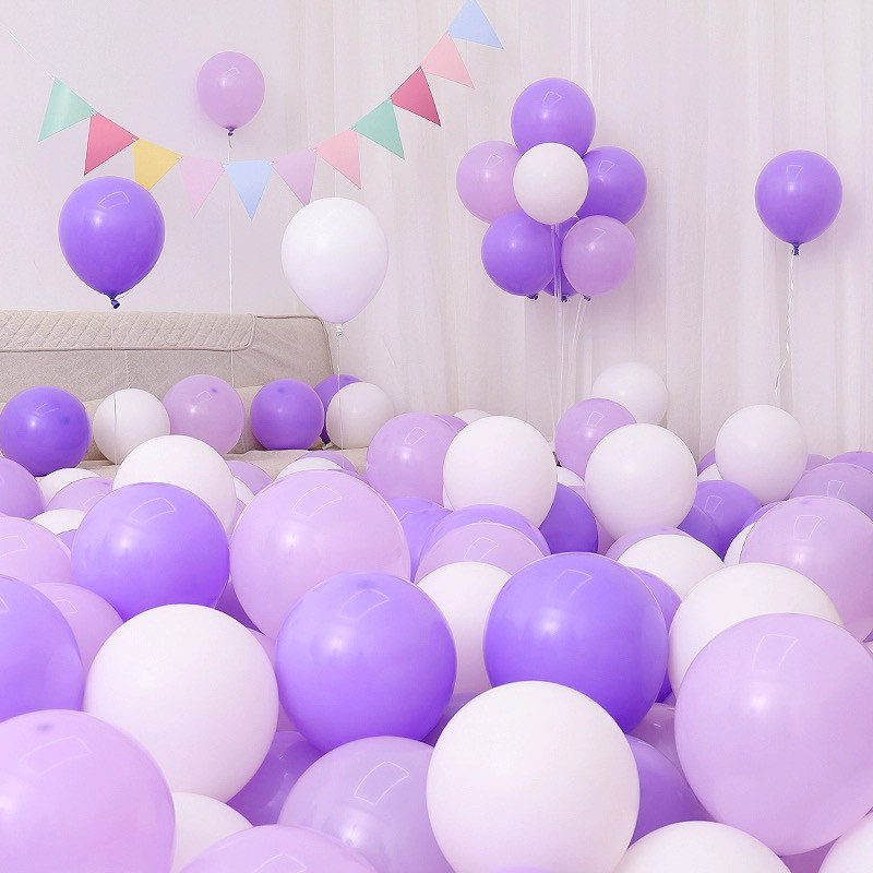 加厚珠光紫色气球生日装饰商场开业活动布置金属马卡龙紫色汽球,淘宝优惠券,粉丝福利购,淘宝优惠卷
