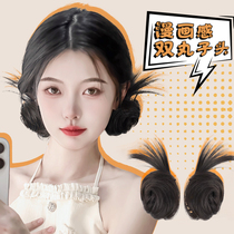 Chicken Hair Grip Clip Double Pill Head Wig Womens Chicken Hair Shuttlecock Hair Bag integrated simulation Fat disc Fat Hair Loss