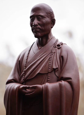 紫砂人物摆件雕塑弘一法师佛像