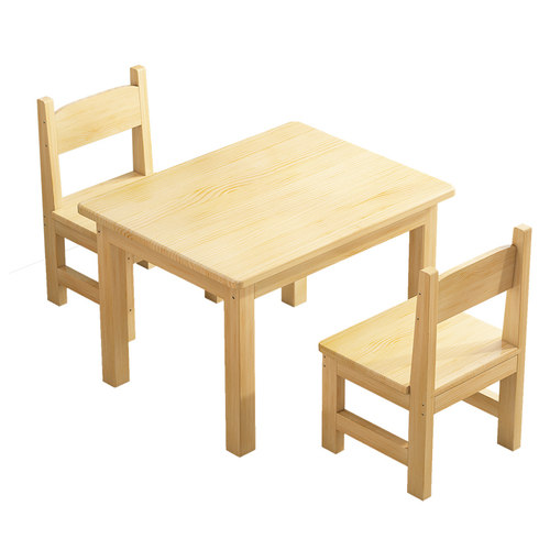 幼儿园宝宝实木桌椅套装儿童课桌椅家用学习书桌早教画画玩具桌子-图3