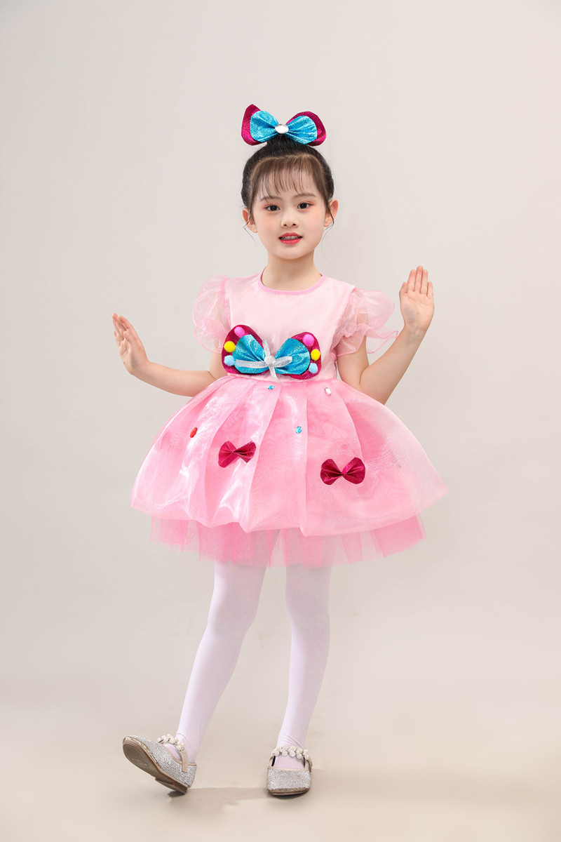六一儿童演出服公主裙蓬蓬纱裙幼儿园表演服小学生集体合唱服粉色,淘宝优惠券,粉丝福利购,淘宝优惠卷