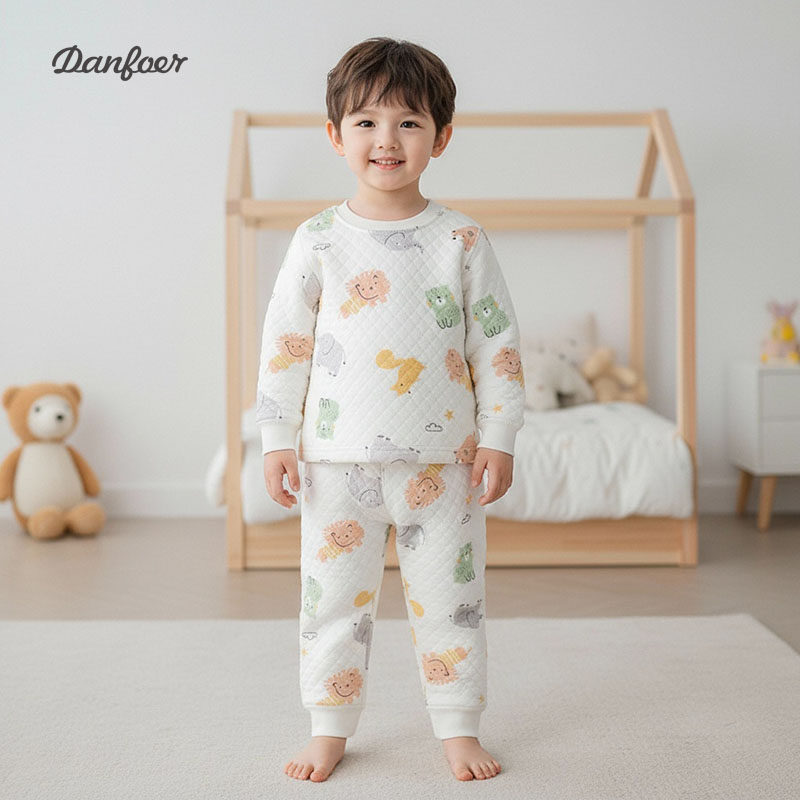 儿童纯棉套装秋冬保暖夹丝棉婴儿秋衣秋裤分体两件套宝宝家居睡衣,淘宝优惠券,粉丝福利购,淘宝优惠卷
