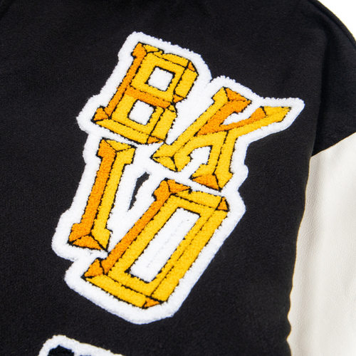 NTBF美式撞色毛巾绣植绒刺绣字母棒球服男女情侣宽松休闲百搭外套 - 图2