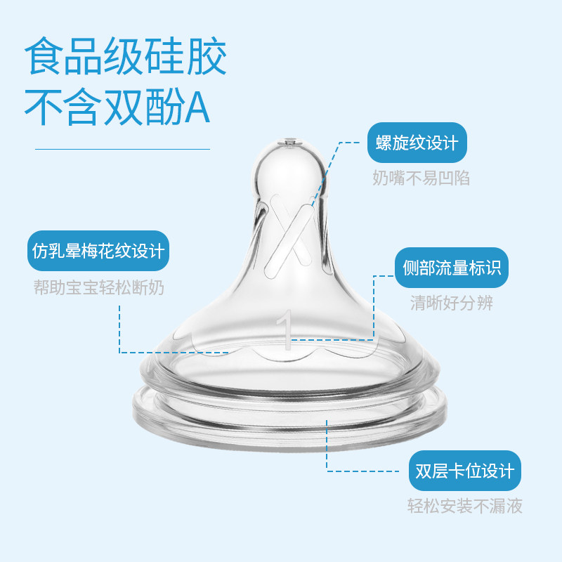 布朗博士奶嘴宽口径plus系列原装段 小孩子母婴奶嘴/安抚奶嘴