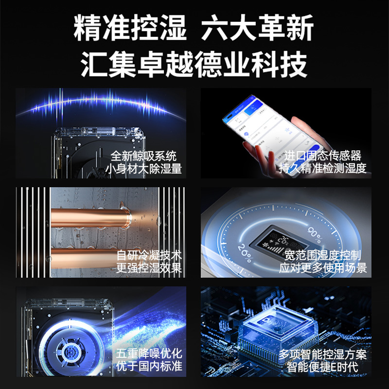 德业220L工业除湿机别墅地下室大功率抽湿机停车场去湿器DY-8220C