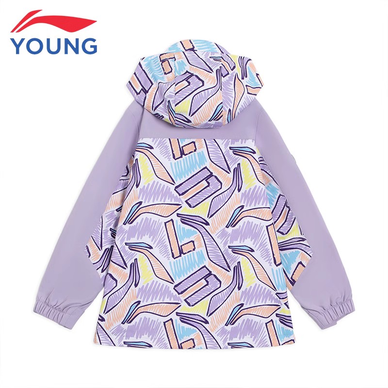 Lining/李宁正品女大童户外系列保暖三合一运动风衣外套YWBS030
