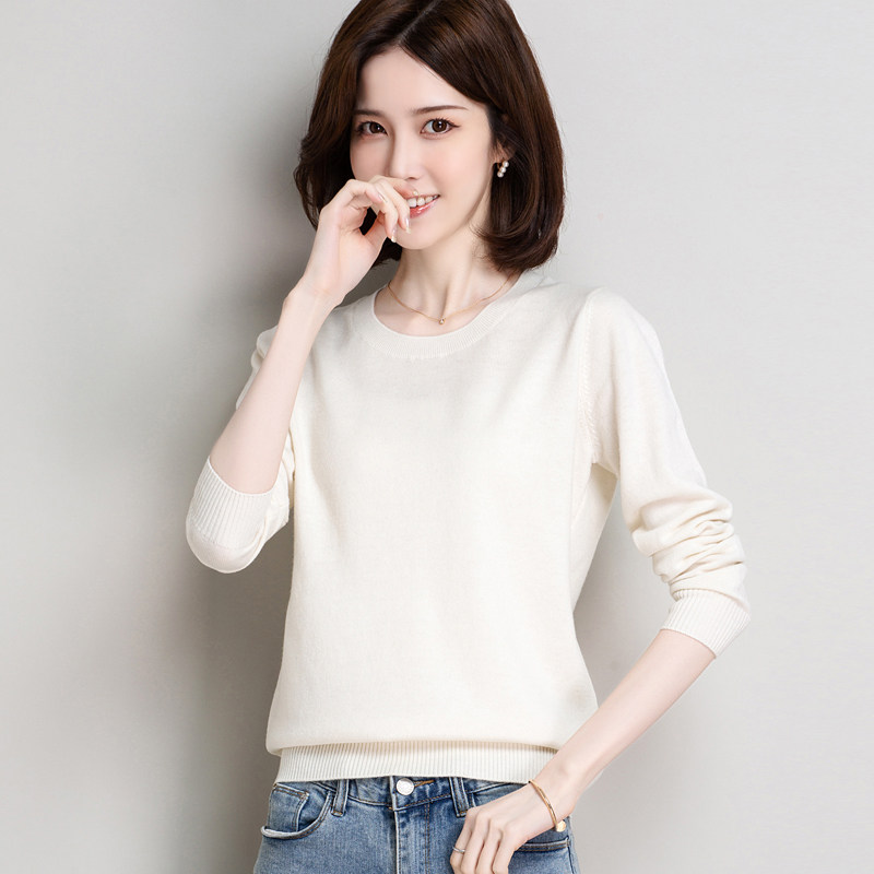 低圆领羊毛衫女士2020年新款打底衫 voh毛衣