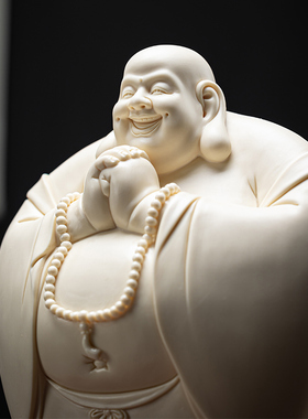 陶瓷大肚弥勒佛像陶瓷摆件招财